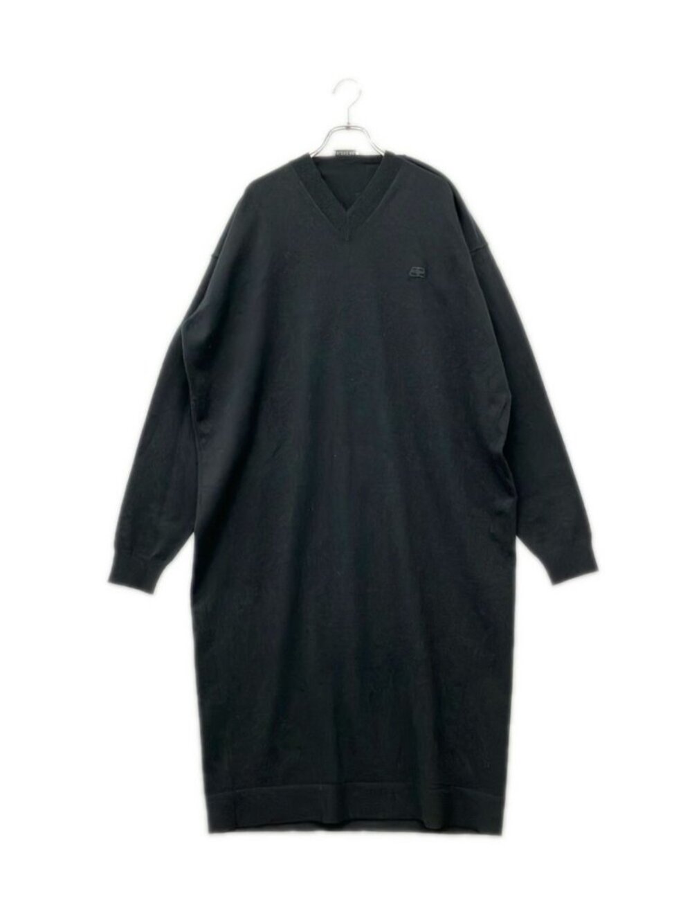 Balenciaga Long Sleeve V-neck Knit Dress